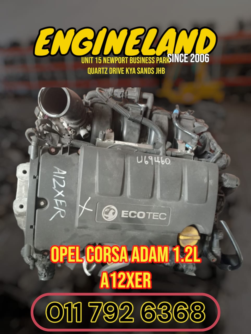 Opel Corsa Adam 1.2L A12XER engine