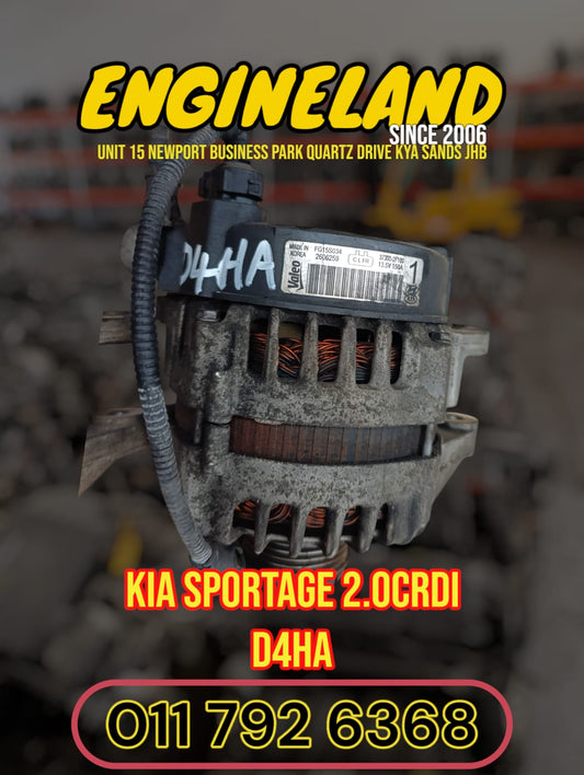 Kia Sportage 2.0crdi D4HA engine used alternator
