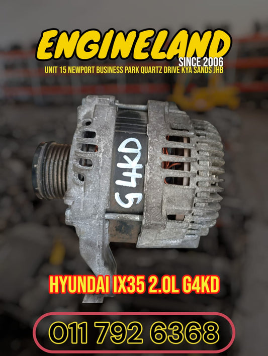Hyundai ix35 2.0L G4KD engine used alternator