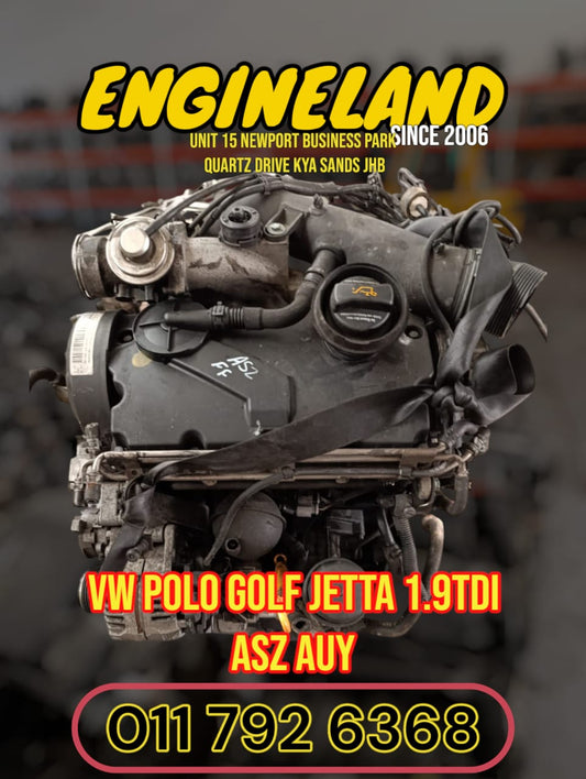 VW Polo, Golf, Jetta 1.9tdi ASZ AUY engine