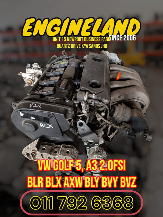 VW Audi A3, Golf 5 2.0FSI AWX BLR BLX BLY BVY BVZ engine