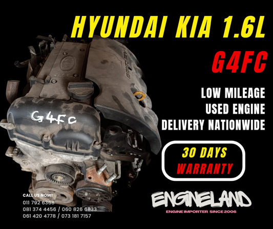 Hyundai Accent, i30, Kia Rio 1.6L G4FC engine