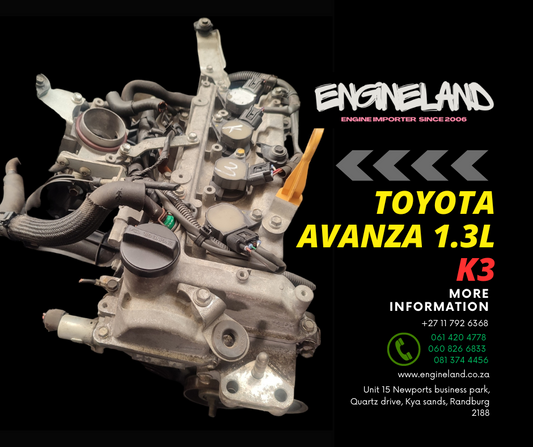 Toyota Avanza 1.3vvti K3 engine