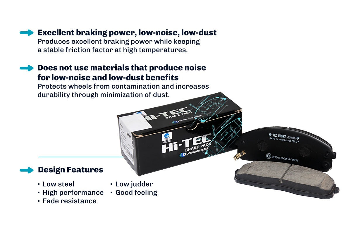 KIA PICANTO 04 G4HG 1100CC /08 G4HG 1100CC REAR BRAKE PADS 5830207A00 / PK30 Hi-Tec