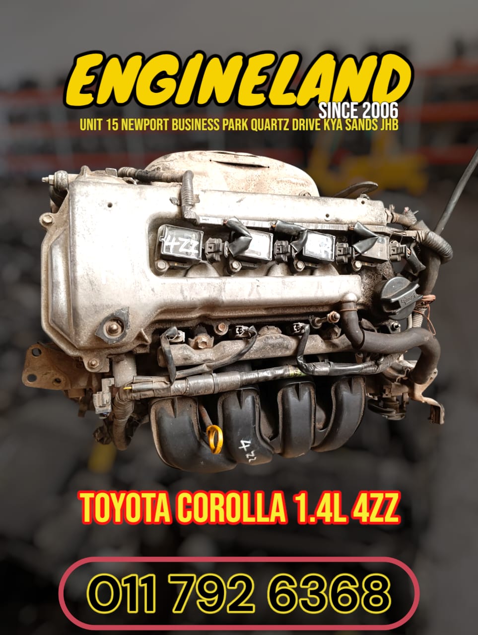 Toyota Corolla 1.4L 4ZZ engine – KParts Online