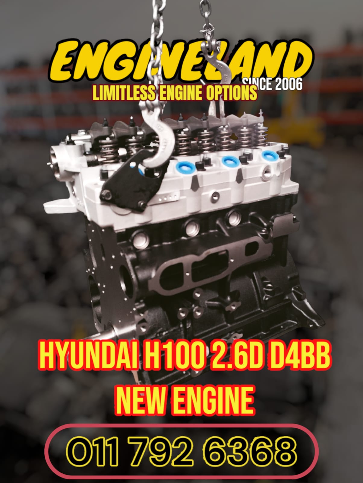 HYUDNAI H100 2.6 DIESEL D4BB BRAND NEW ENGINE – KParts Online